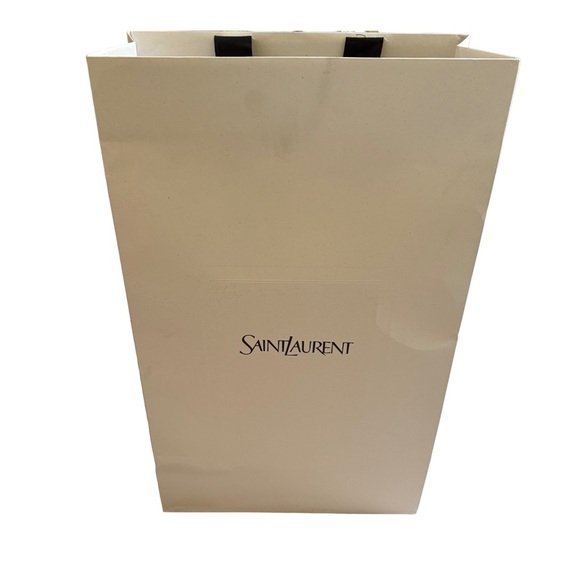 SAINT LAURENT WHITE AND BLACK ICONIC SHOPPING BAG - Picture 2 of 7